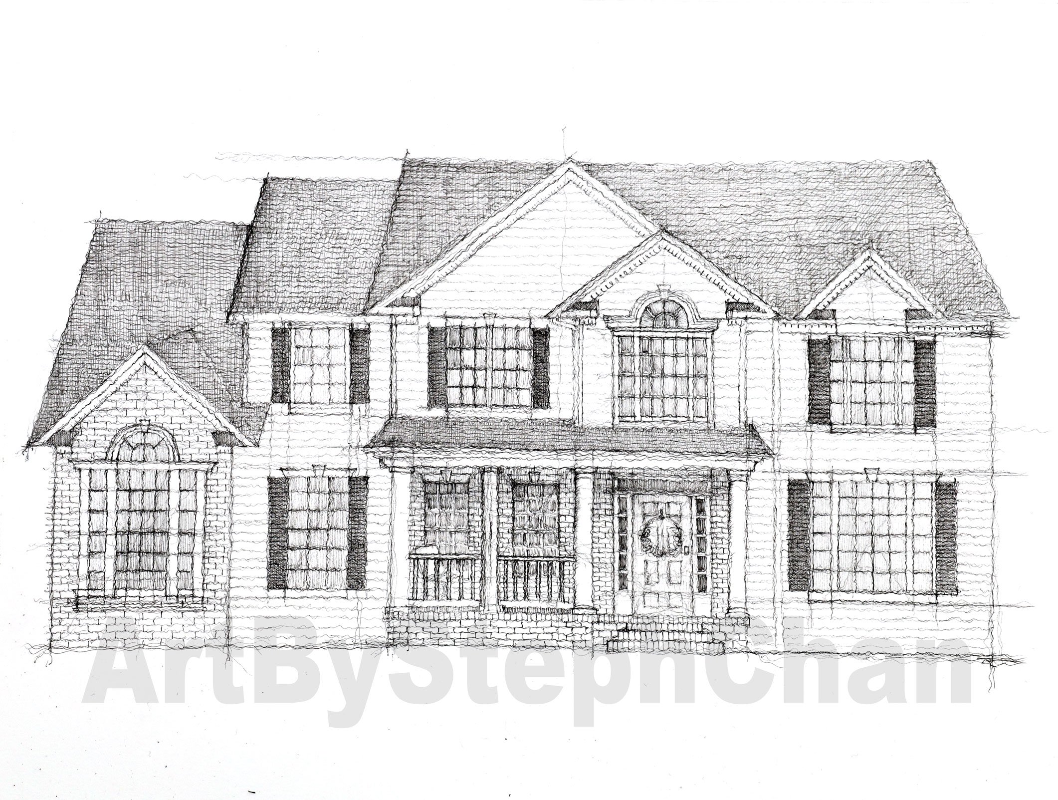 Architectural rendering commission example