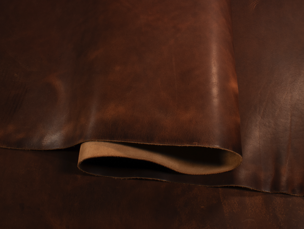 Horween Dublin Toasted Coconut leather swatch