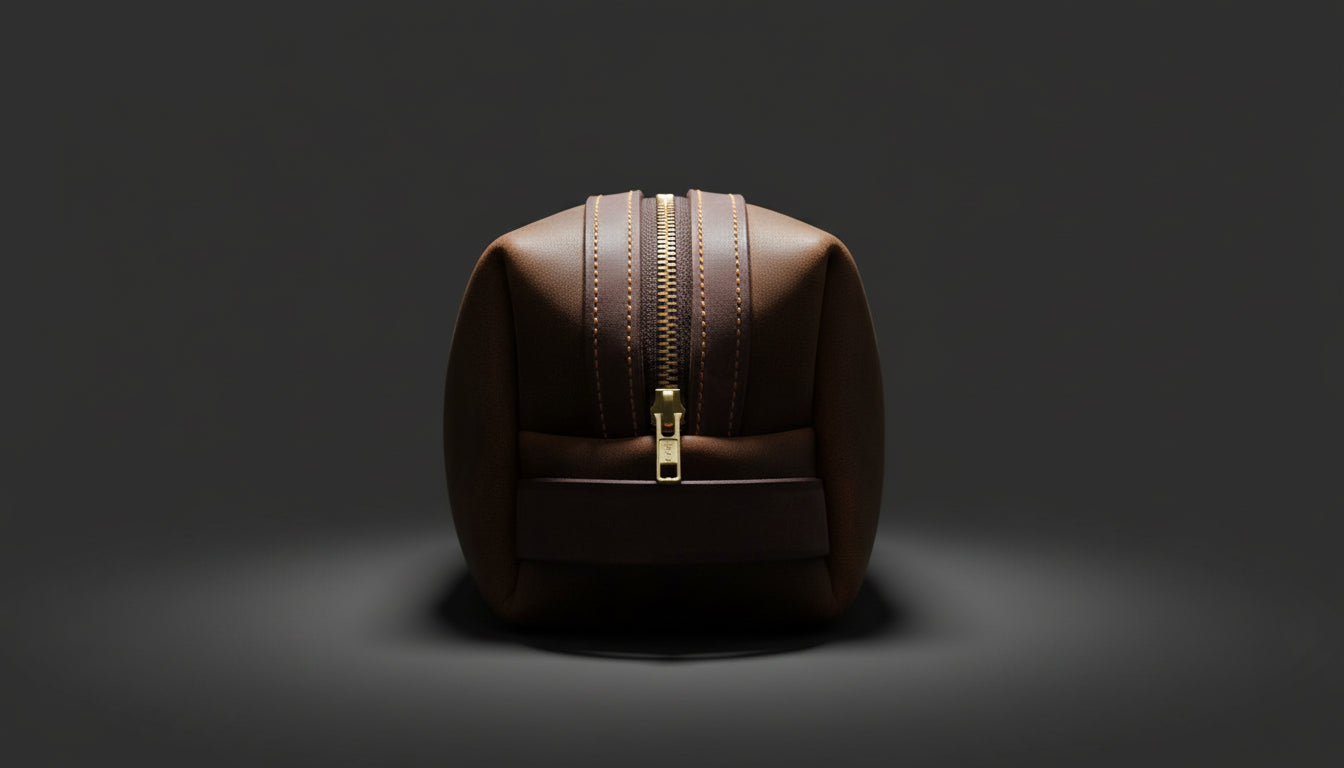 Wayfarer Dopp Kit zipper detail